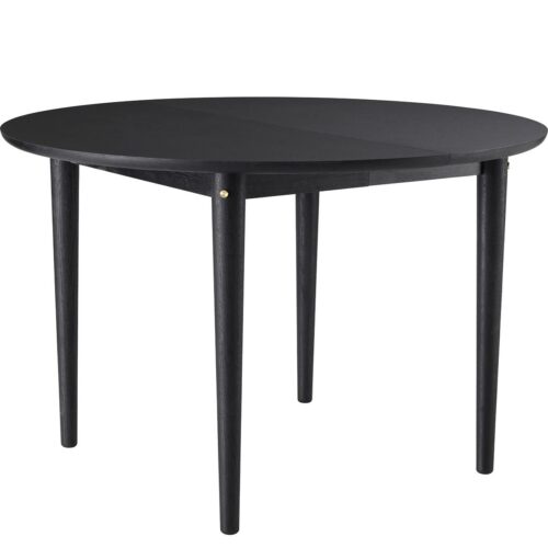 C65 Bjørk- Extendable Round Dining Table ø115cm- Black C65 Bjørk- Extendable Round Dining Table ø115cm- Black