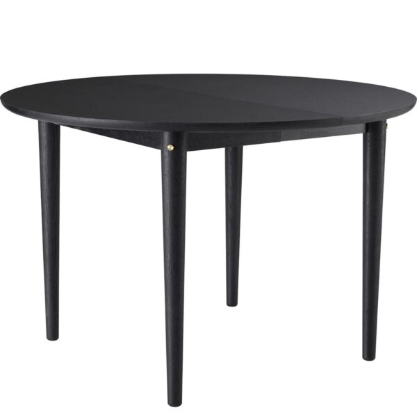 C65 Bjørk- Extendable Round Dining Table ø115cm- Black C65 Bjørk- Extendable Round Dining Table ø115cm- Black
