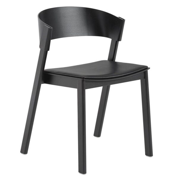 Cover Side Chair - Black/ Black Refine Leather Cover Side Chair - Black/ Black Refine Leather