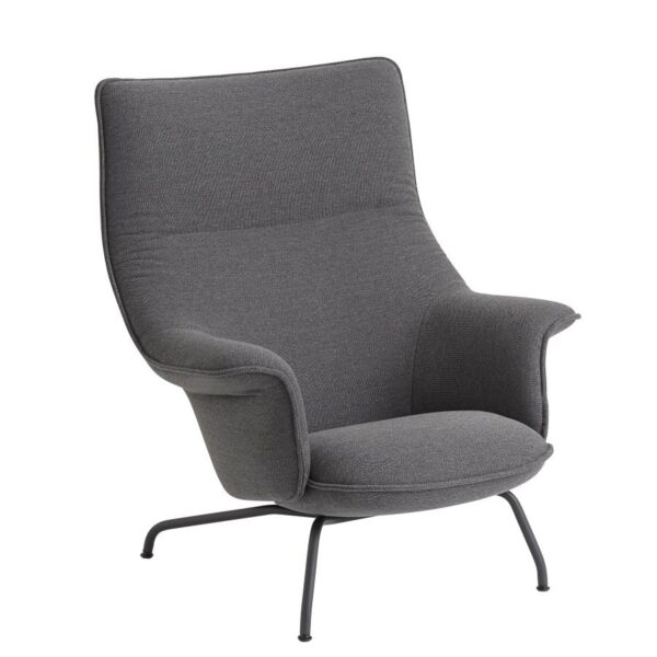 Doze Lounge Chair- Ocean 80 (Grey)/ Anthracite Black