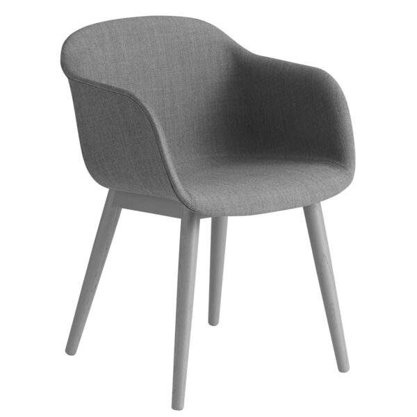 Fiber Armchair Upholstered Wood Base - Remix Kvadrat Fiber Armchair Upholstered Wood Base - Remix Kvadrat