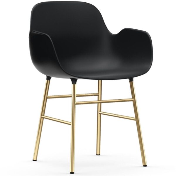 Form Armchair Brass Base- More Options Form Armchair Brass Base- More Options