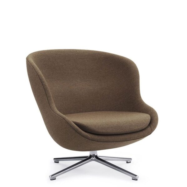 Hyg Lounge Chair Low Swivel- Camira Synergy/ Aluminum