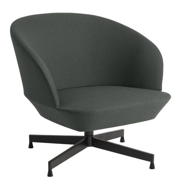 Oslo Lounge Chair, Swivel Base- Black / Twill Weave 990 Oslo Lounge Chair, Swivel Base- Black / Twill Weave 990