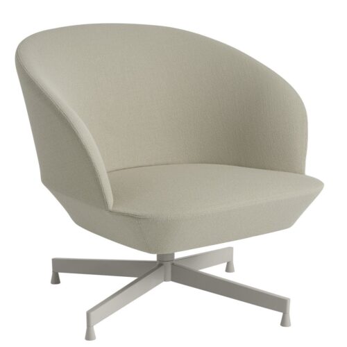 Oslo Lounge Chair, Swivel Base- Grey / Vidar 146 Oslo Lounge Chair, Swivel Base- Grey / Vidar 146