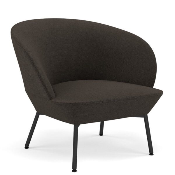 Oslo Lounge Chair, Tube Base- Black / Ocean 50 Oslo Lounge Chair, Tube Base- Black / Ocean 50
