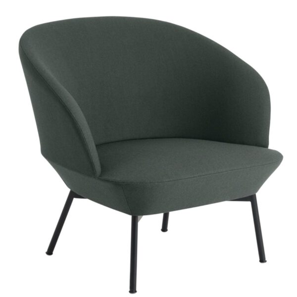 Oslo Lounge Chair, Tube Base- Twill Weave 990/ Black