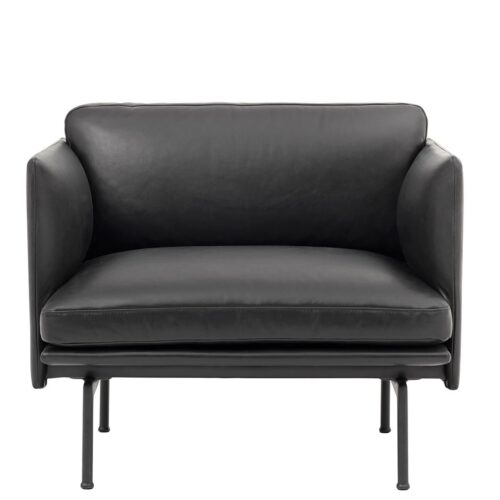 Outline Chair Refine Leather- Black Outline Chair Refine Leather- Black