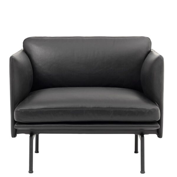 Outline Chair Refine Leather- Black Outline Chair Refine Leather- Black