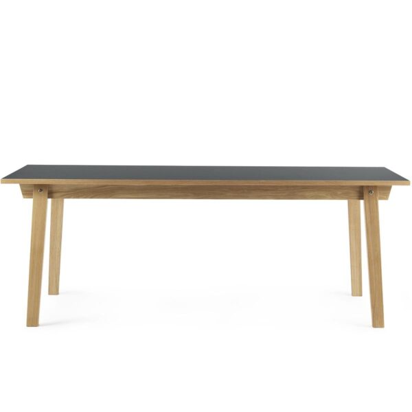 Slice Table 200x90cm- Oak/ Dark Grey Linoleum Slice Table 200x90cm- Oak/ Dark Grey Linoleum