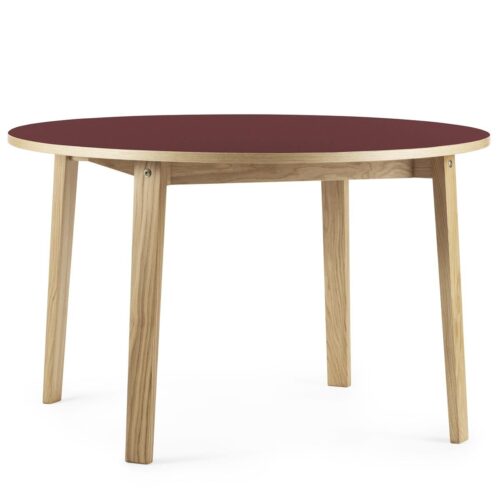 Slice Table Ø120cm- Oak/ Burgundy Linoleum Slice Table Ø120cm- Oak/ Burgundy Linoleum