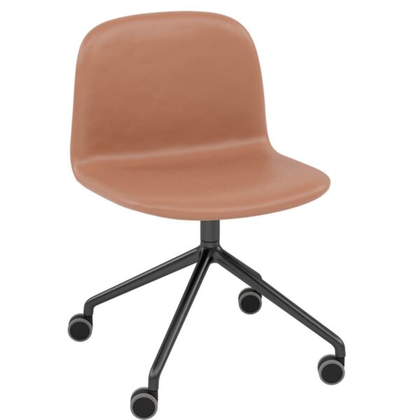 Visu Wide Chair Swivel Base with Castors, Refine Leather - More Options Visu Wide Chair Swivel Base with Castors, Refine Leather - More Options