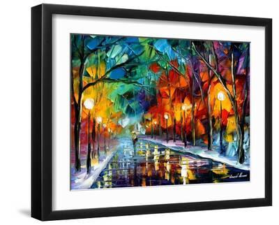 Alone Walk - Black Framed Art Print Wall Art, 16x12