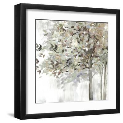 Autumn’s Leaves Neutral - Black Framed Art Print Wall Art, 12x12