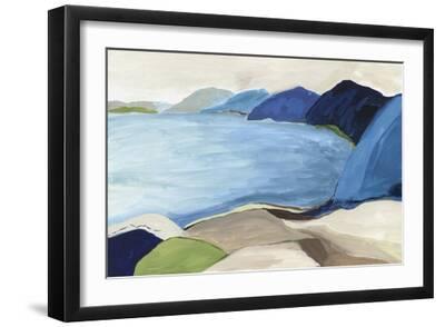 Beach Island - Black Framed Art Print Wall Art, 18x12