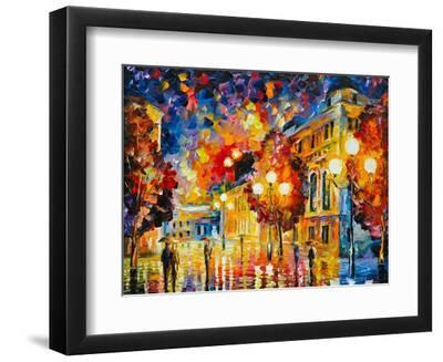 City Lights - Black Framed Art Print Wall Art, 12x9