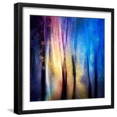 Enchanted Night - Black Framed Art Print Wall Art, 16x16 Enchanted Night - Black Framed Art Print Wall Art, 16x16
