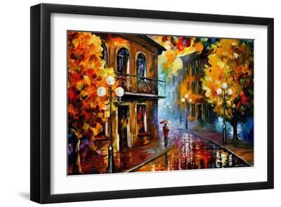 Fall Rain - Black Framed Art Print Wall Art, 18x12