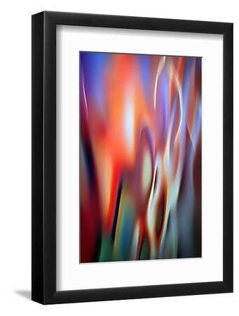 Flames - Black Framed Art Print Wall Art, 8x12