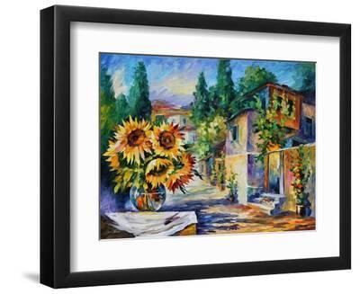 Greek Noon - Black Framed Art Print Wall Art, 12x9
