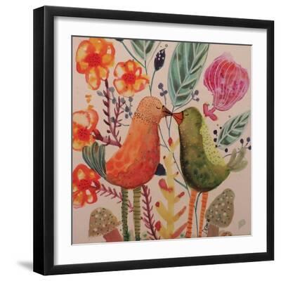 Le Baiser - Black Framed Art Print Wall Art, 16x16