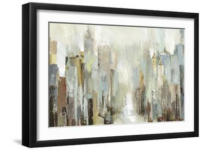 Misty City - Black Framed Art Print Wall Art, 18x12