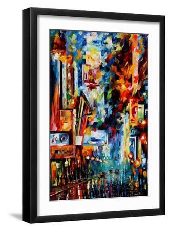Night Broadway - Black Framed Art Print Wall Art, 12x18 Night Broadway - Black Framed Art Print Wall Art, 12x18