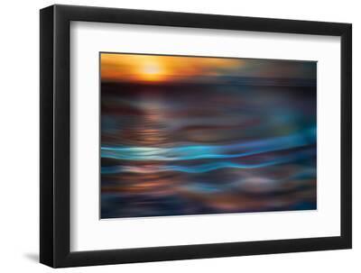 Pacific Sunset - Black Framed Art Print Wall Art, 12x8