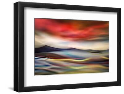 Red Dusk - Black Framed Art Print Wall Art, 12x8