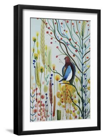 Sous Les Branches - Black Framed Art Print Wall Art, 12x18