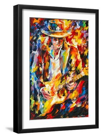 Stevie Ray Vaughan - Black Framed Art Print Wall Art, 12x18 Stevie Ray Vaughan - Black Framed Art Print Wall Art, 12x18