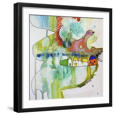 Survol - Black Framed Art Print Wall Art, 16x16