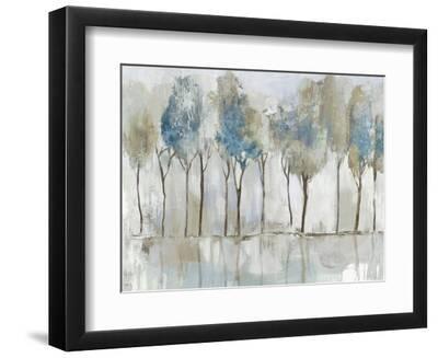 Tall Indigo Trees - Black Framed Art Print Wall Art, 12x9