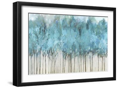 Teal Whisper - Black Framed Art Print Wall Art, 18x12