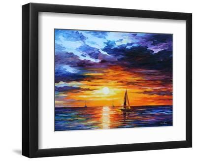 Touch of Horizon - Black Framed Art Print Wall Art, 12x9