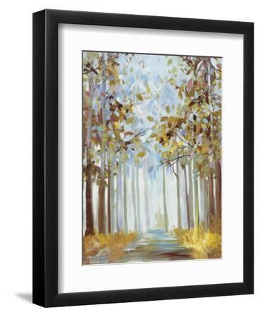 Walking Throug Gold - Black Framed Art Print Wall Art, 9x12